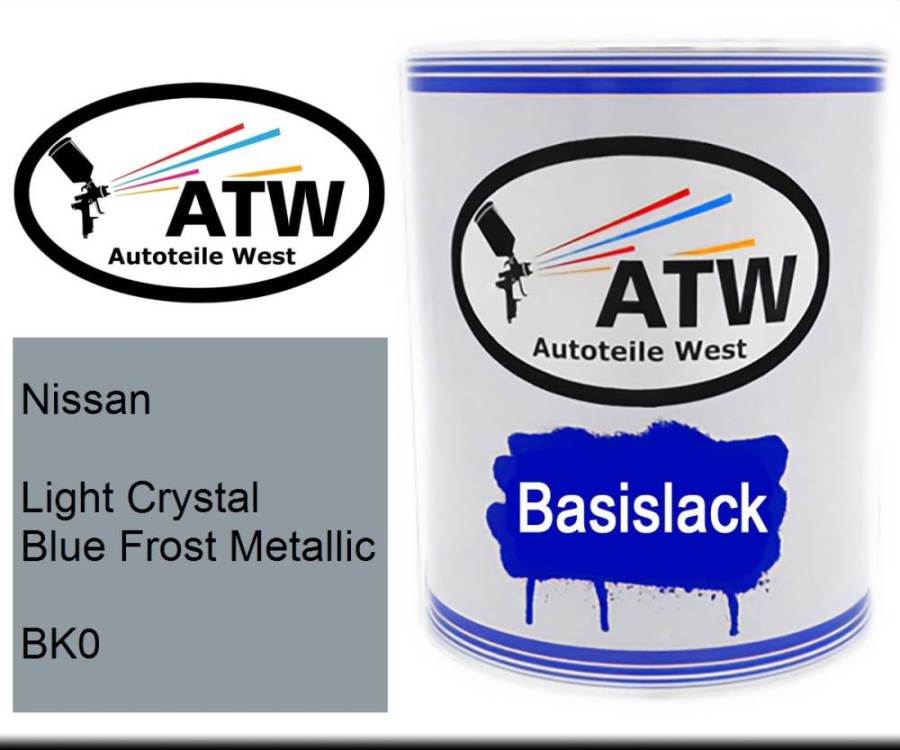 Nissan, Light Crystal Blue Frost Metallic, BK0: 1L Lackdose, von ATW Autoteile West.